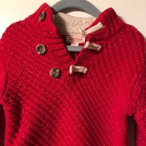 Toddler boy’s shawl collar pullover sweater